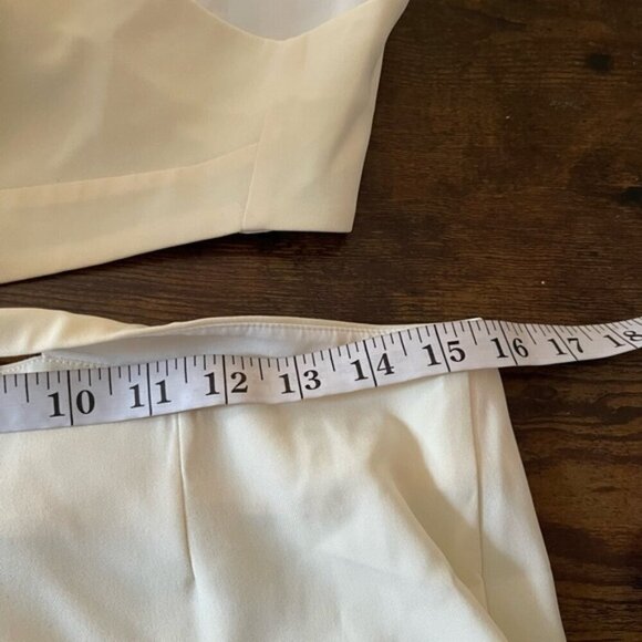 NBD x Naven revolve Ivory Jumpsuit size large cutout wide leg new NWT - Picture 12 of 16